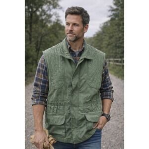 Tag Safari Vest Women's XL Green Pockets Utility Hunting Photography